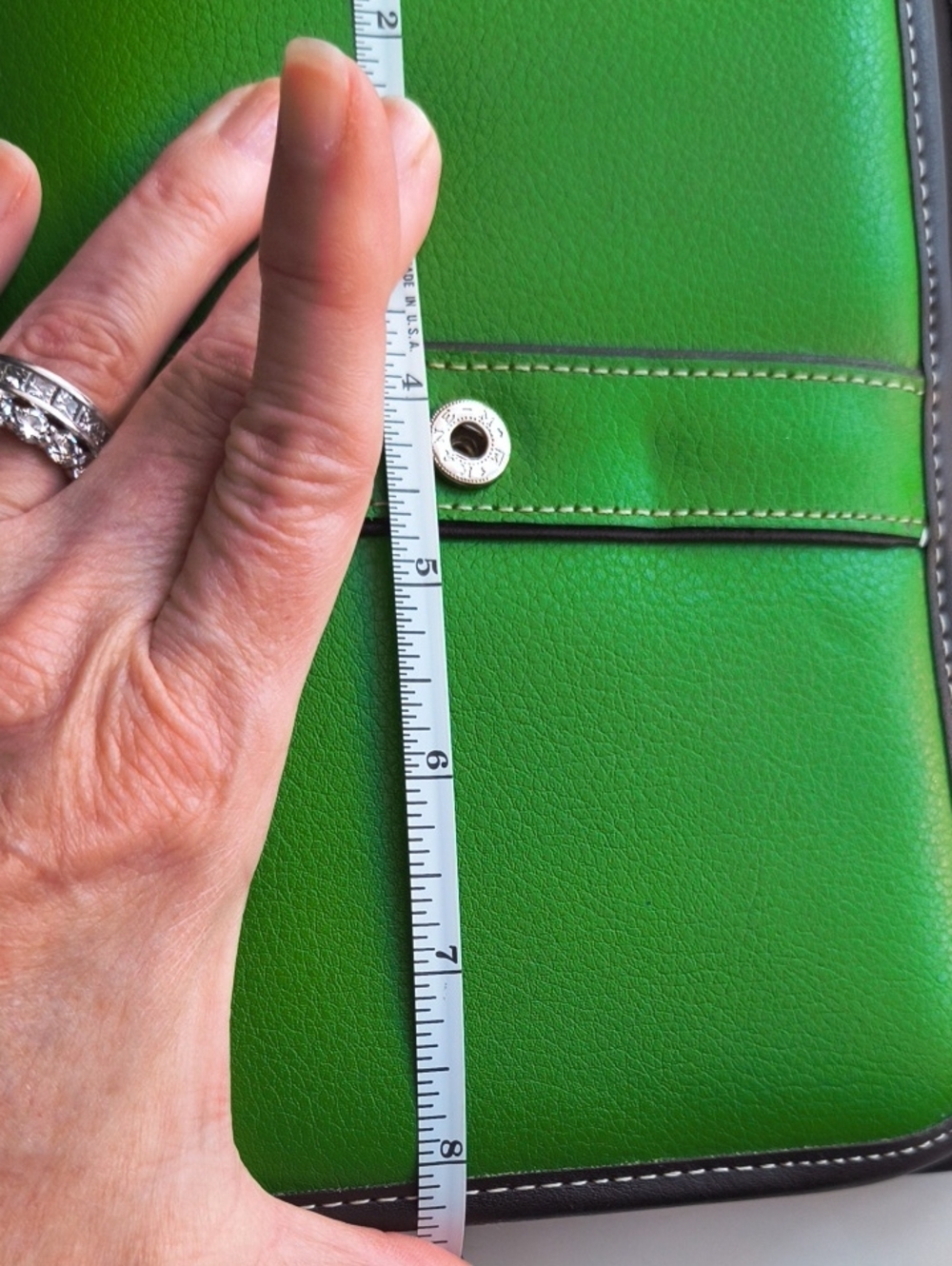 Franklin Covey Genuine Leather Planner Agenda Kelly Green 8" X 7" X 2" - Picture 17 of 17